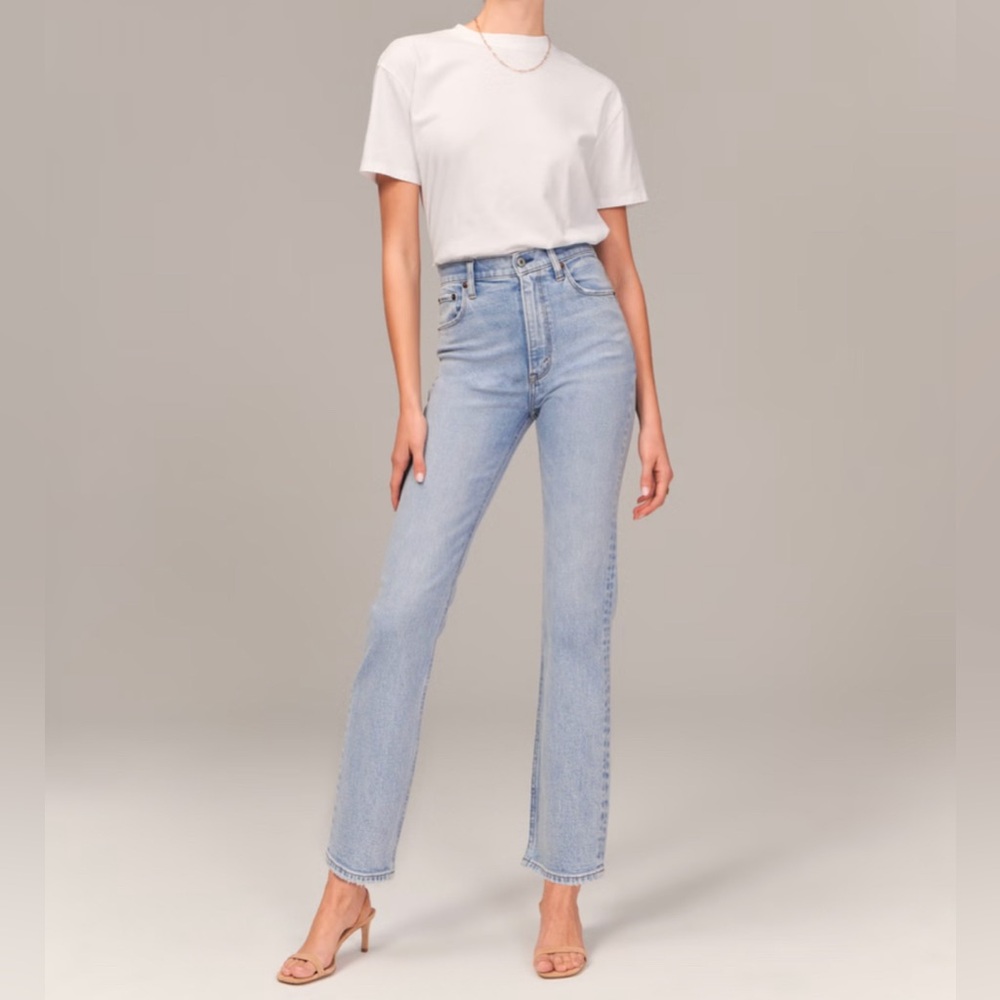 Abercrombie & Fitch Light Blue High Rise Women Jeans